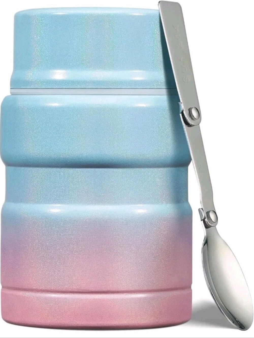 Charcy 17oz Thermo for Hot/Cold Insulated Lunch Container w/ Folding Spoon